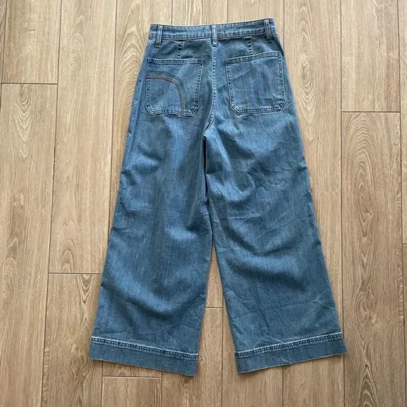 MADEWELL | Emmett Wide Leg Crop Jeans Rainbow Stitched Edition - Picture 11 of 13